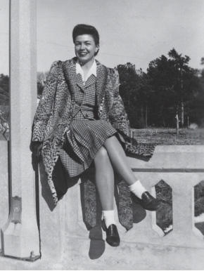 Aunt Evelyn on Silver Lake Bridge